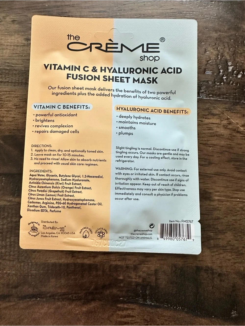 NIB The Creme Shop 3 Piece Skin Care - Hand Cream - Fusion Mask & Brighten Mask